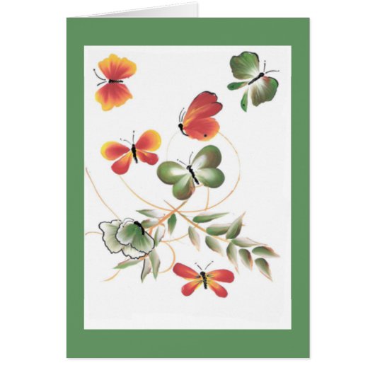 Colorful Butterflies Cards (Front)