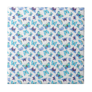 Colorful Butterflies Ceramic Tile