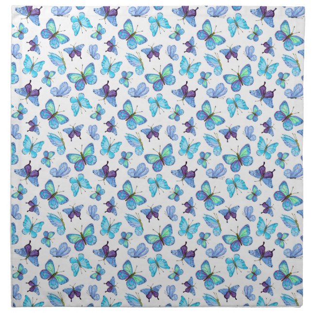 Colorful Butterflies Cloth Napkin (Front)