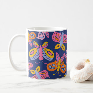 colorful butterflies coffee mug