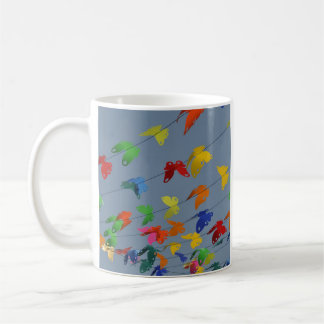 colorful butterflies coffee mug