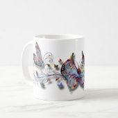 Colorful Butterflies Coffee Mug (Front Left)