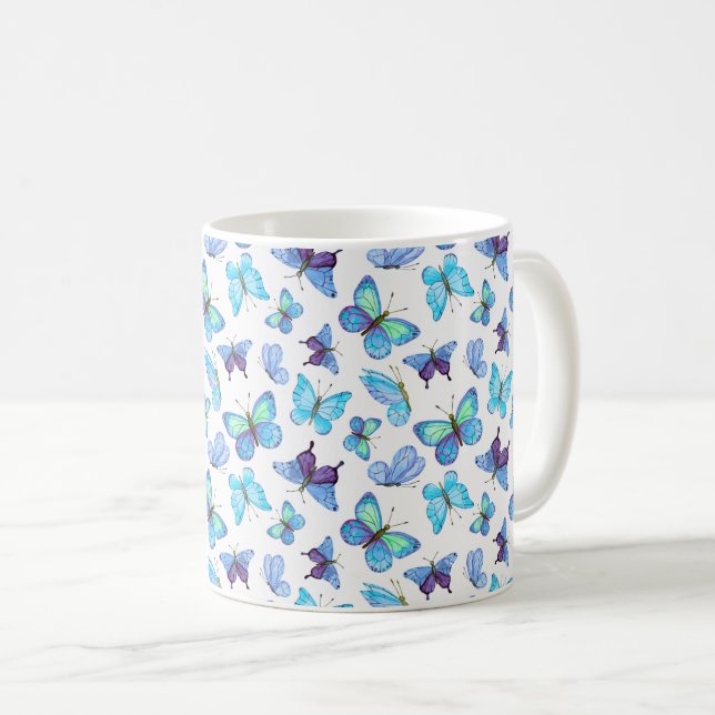 Colorful Butterflies Coffee Mug (Front Right)