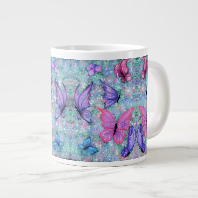 Colorful Butterflies Coffee Mug (Front Right)