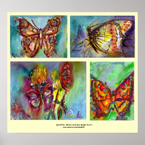 COLORFUL BUTTERFLIES  COLLECTION POSTER