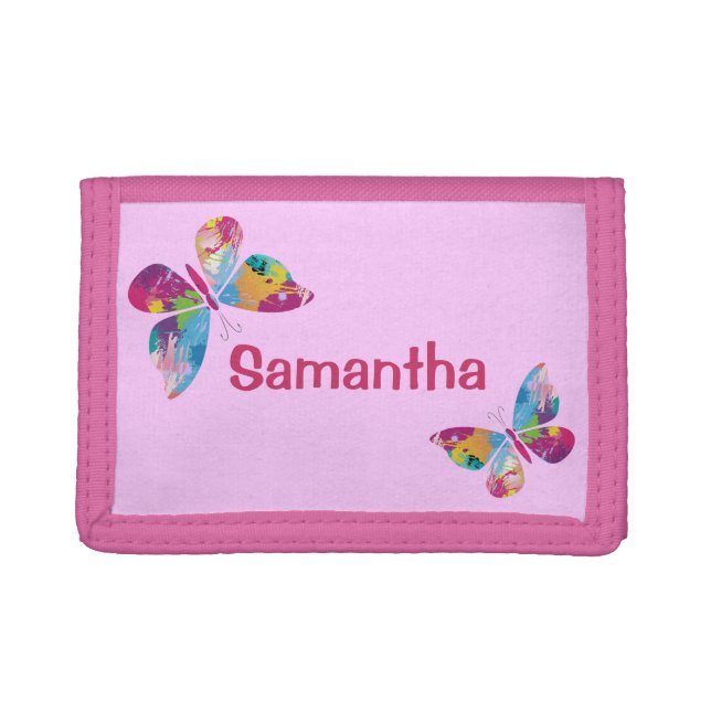 Colorful Butterflies Design Wallet (Front)