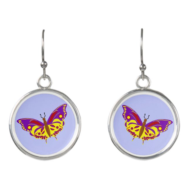 Colorful butterflies earrings (Front)
