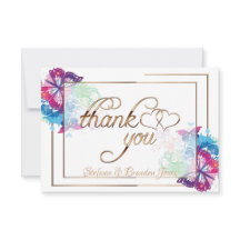 Colorful Butterflies & Floral/Gold Trim