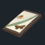 Colorful Butterflies Fluttering Around a Leaf Tri-fold Wallet<br><div class="desc">An uncluttered print of two colorful butterflies fluttering around a leaf. While the piece is simple it is dazzling in its beauty. Give this as a gift to a loved one,  or spoil yourself!</div>