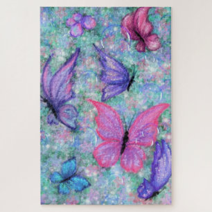 Colorful Butterflies Flying - Cute Jigsaw Puzzle