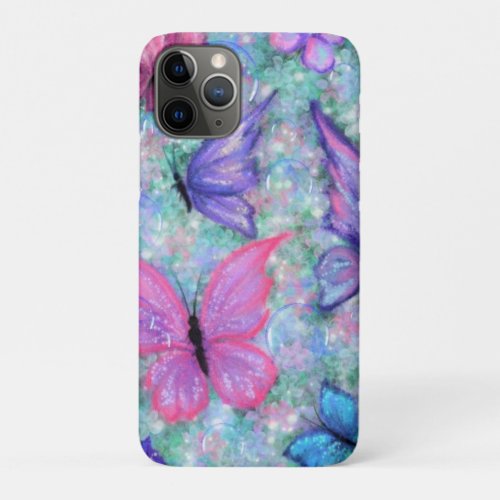 Colorful Butterflies Flying _ Joy iPhone 11 Pro Case