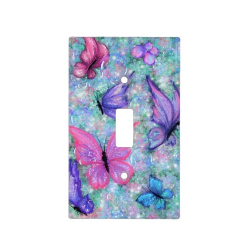 Colorful Butterflies Flying _ Joy Light Switch Cover