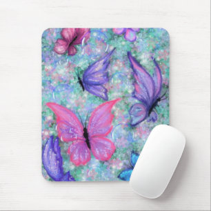 Colorful Butterflies Flying - Joy Mouse Pad