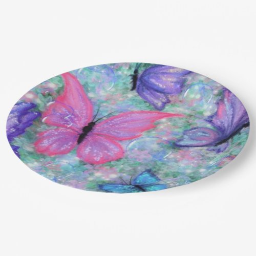 Colorful Butterflies Flying _ Joy Paper Plates