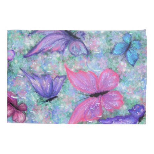 Colorful Butterflies Flying _ Joy _ Pillow Case
