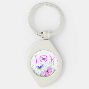 Colorful Butterflies Flying Keychain