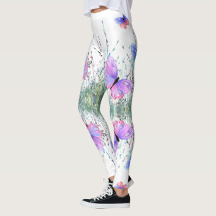 Side Butterfly Printed Grey Colour Leggings at Rs 190, Floral Leggings in  Surat