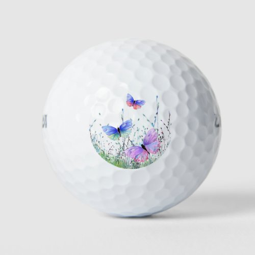 Colorful Butterflies Golf Balls