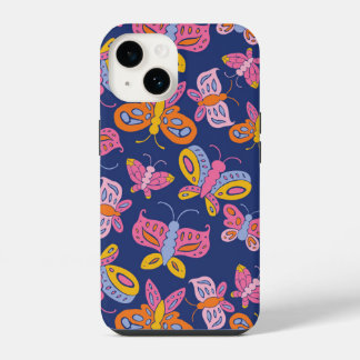 colorful butterflies iPhone 14 case