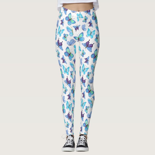 Colorful Butterflies Leggings (Front)