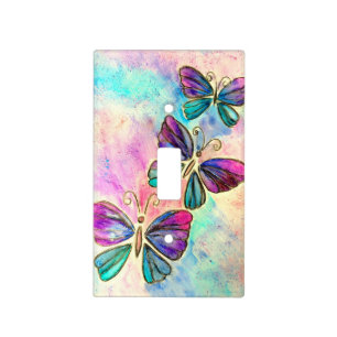 Colorful Butterflies Light Switch Cover