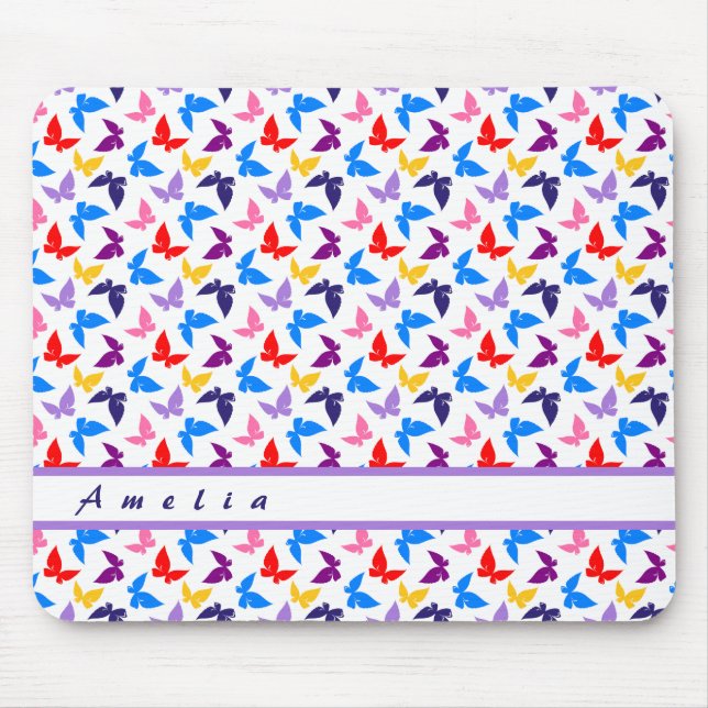 Colorful Butterflies Mouse Pad (Front)
