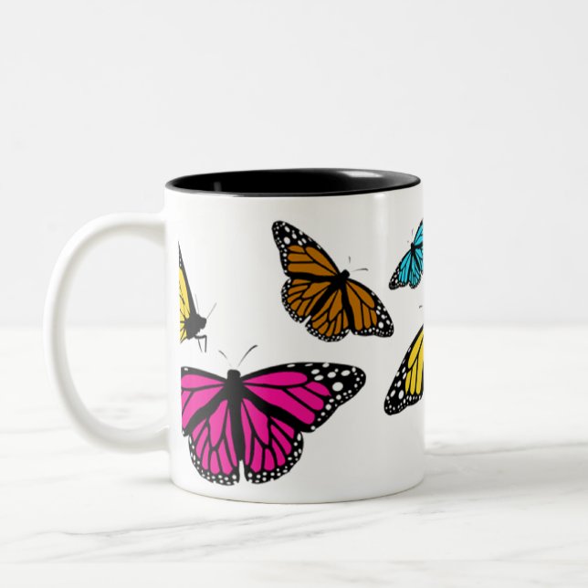 Colorful Butterflies Mug (Left)