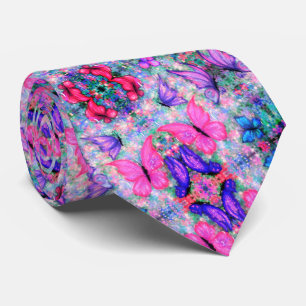 Colorful Butterflies Neck Tie