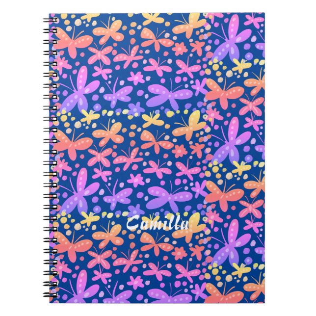 Colorful butterflies notebook (Front)