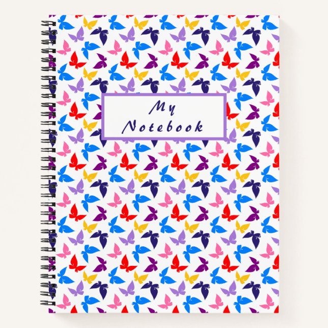 Colorful Butterflies Notebook (Front)