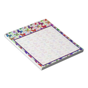 Colorful butterflies notepad