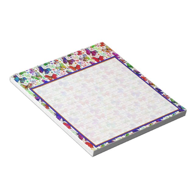 Colorful butterflies notepad (Angled)