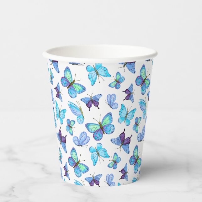 Colorful Butterflies Paper Cups (Front)