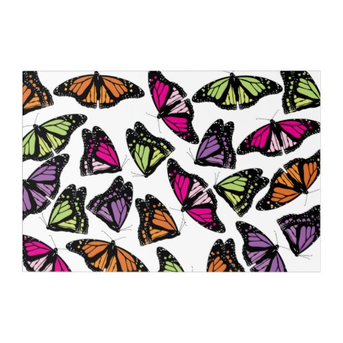 Colorful Butterflies Pattern Acrylic Print