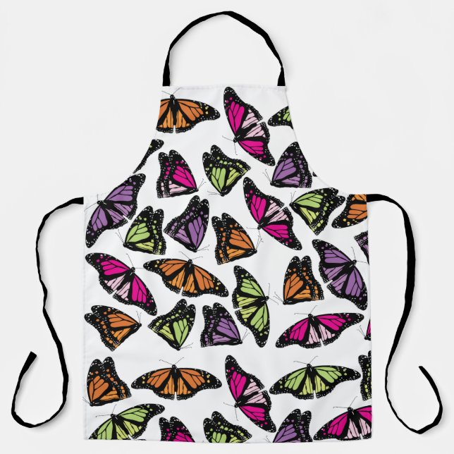 Colorful Butterflies Pattern Apron (Front)