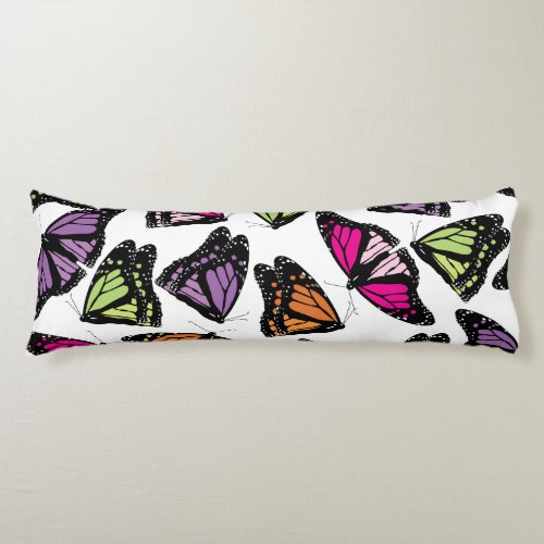 Colorful Butterflies Pattern Body Pillow