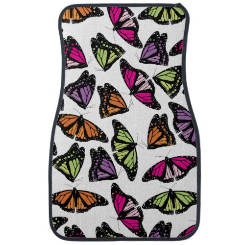 Colorful Butterflies Pattern Car Floor Mat
