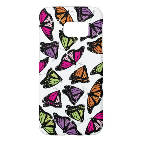 Colorful Butterflies Pattern Samsung Galaxy S7 Case