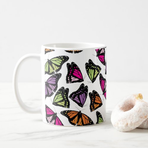 Colorful Butterflies Pattern Coffee Mug