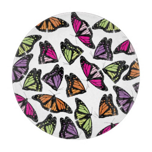 Colorful Butterflies Pattern Cutting Board
