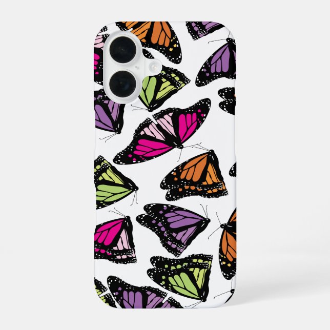 Colorful Butterflies Pattern Iphone Case (Back)