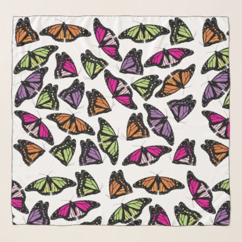 Colorful Butterflies Pattern Scarf