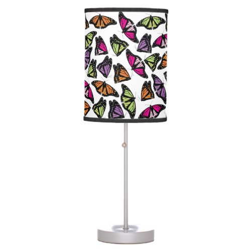 Colorful Butterflies Pattern Table Lamp