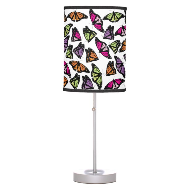 Colorful Butterflies Pattern Table Lamp (Front)