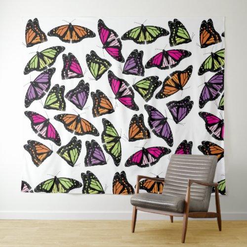 Colorful Butterflies Pattern Tapestry