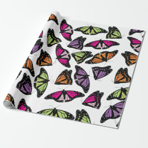 Colorful Butterflies Pattern Wrapping Paper