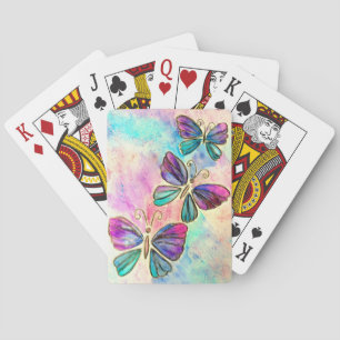 Colorful Butterflies Playing Cards