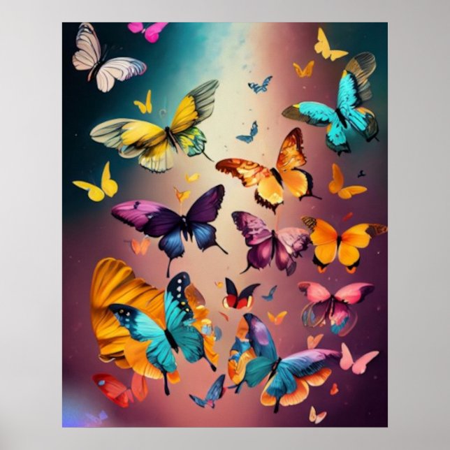 Colorful Butterflies  Poster (Front)