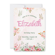 Colorful Butterflies Princess Girl’s birthday 