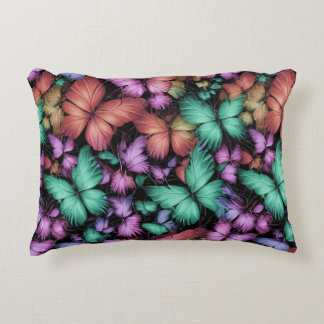 Colorful Butterflies Print Accent Pillow